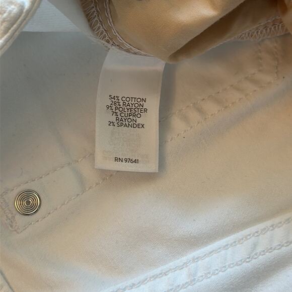 J. Jill Denim Authentic Fit Slim Ankle Stretch White Sz 10 Casual Cotton Office - Picture 7 of 12